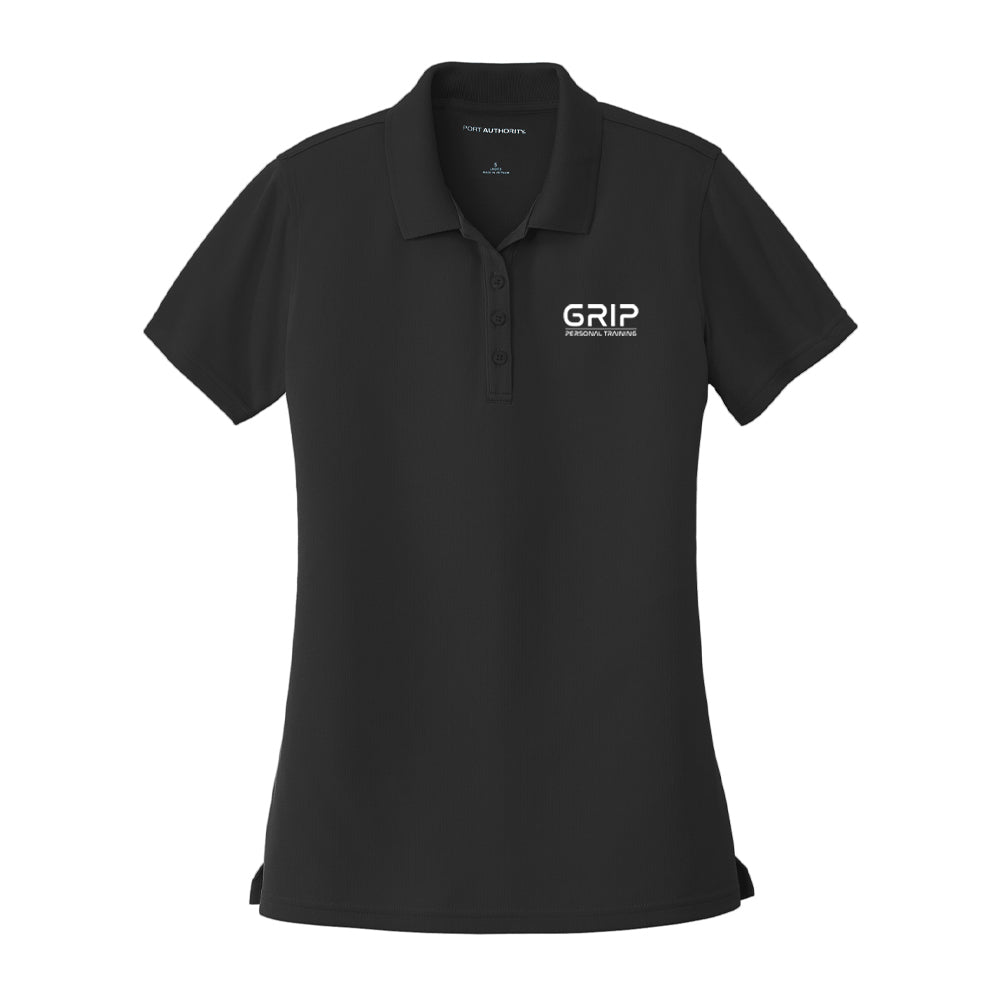 Women's Micro-Mesh Polo - Black - Grip