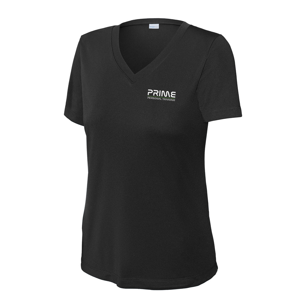 Women's PosiCharge® Competitor™ V-Neck Tee - Black - Prime