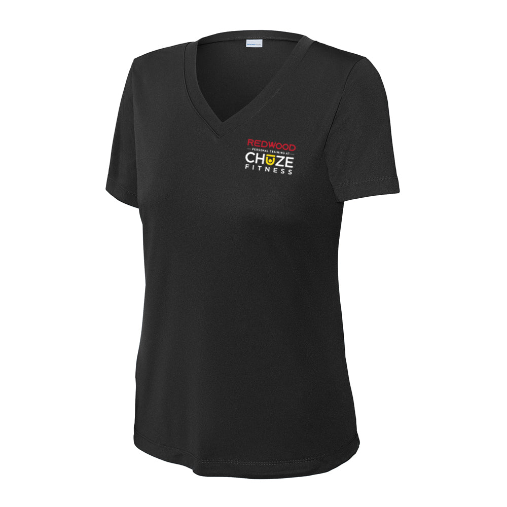 Women's PosiCharge® Competitor™ V-Neck Tee - Black - Redwood Chuze