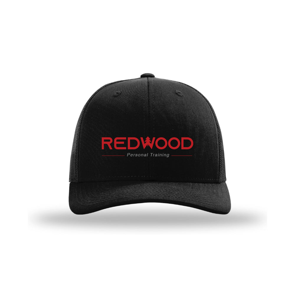 Trucker Snapback Hat - Black - Redwood