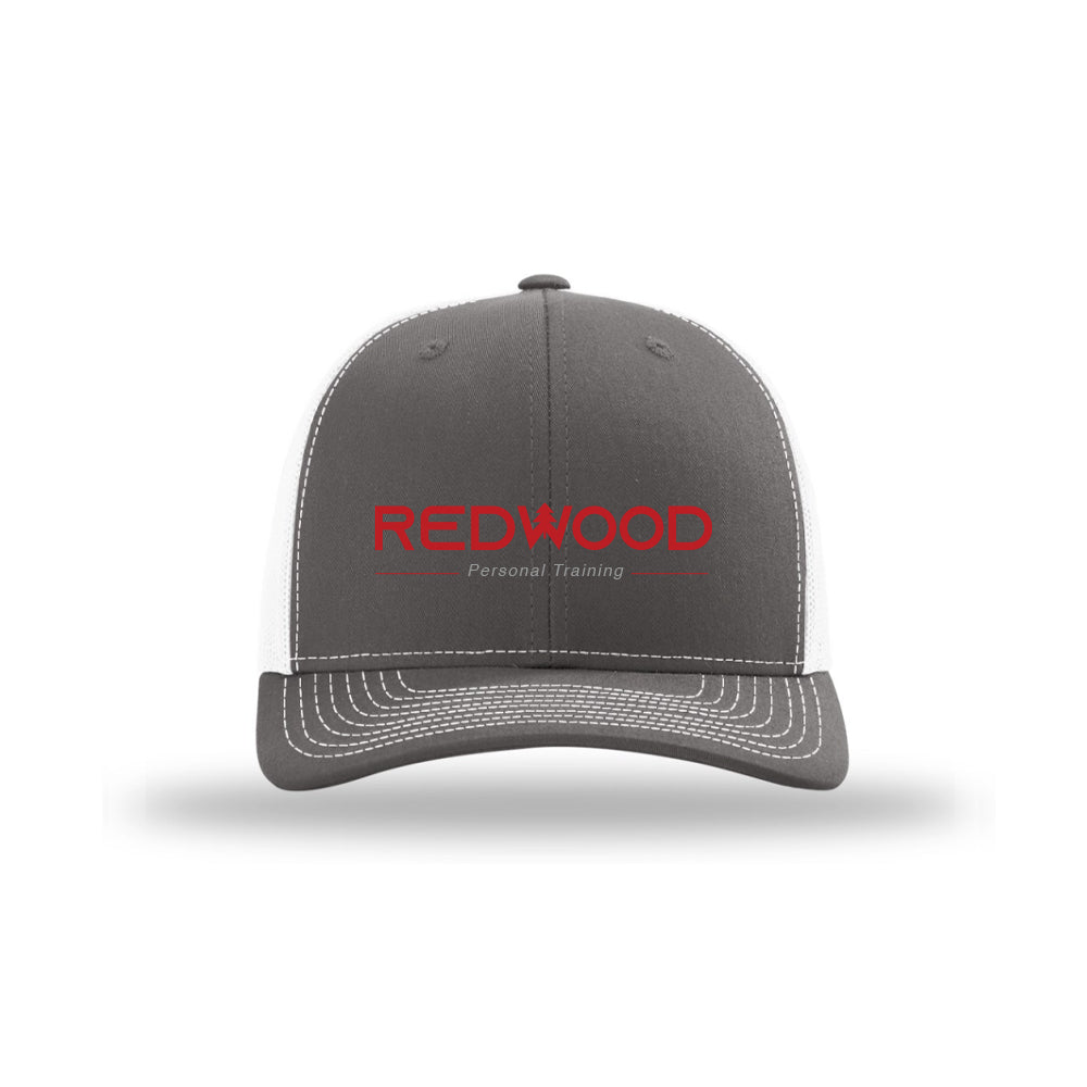 Trucker Snapback Hat -Charcoal/White - Redwood