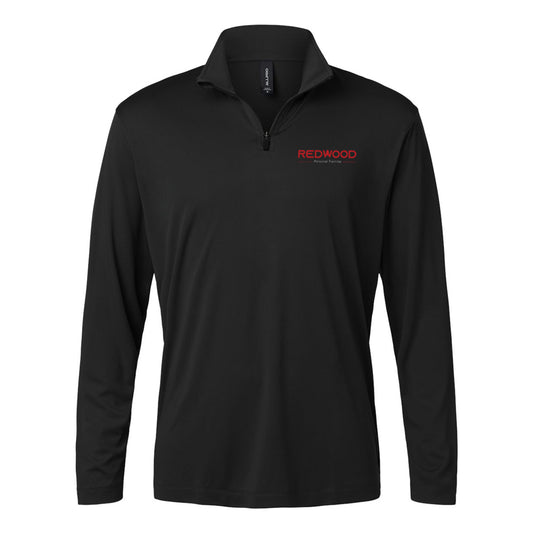Men's Pro-Lock Performance Quarter-Zip Pullover - Black - Redwood