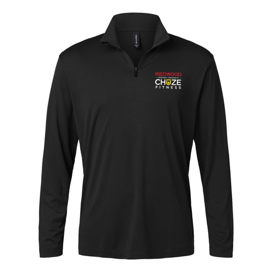 Men's Pro-Lock Performance Quarter-Zip Pullover - Black - Redwood Chuze
