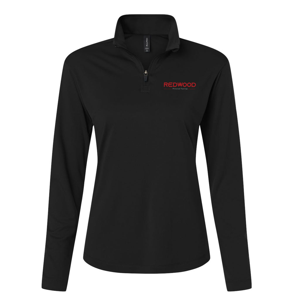 Women's Pro-Lock Performance Quarter-Zip Pullover - Black - Redwood