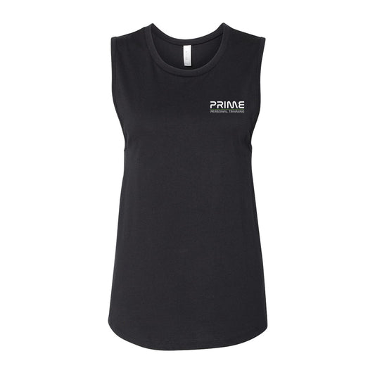 Women's Jersey Muscle Tank - Black - Prime
