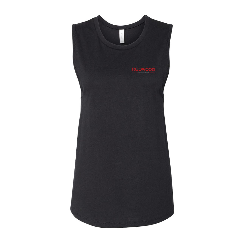 Women's Jersey Muscle Tank - Black - Redwood