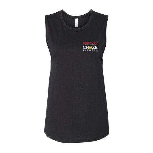 Women's Jersey Muscle Tank - Black - Redwood Chuze