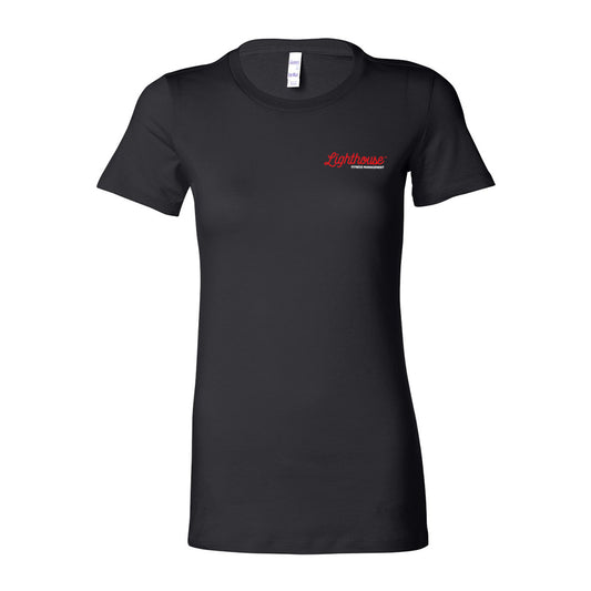 Women's Slim Fit Tee - Black - LightHouse