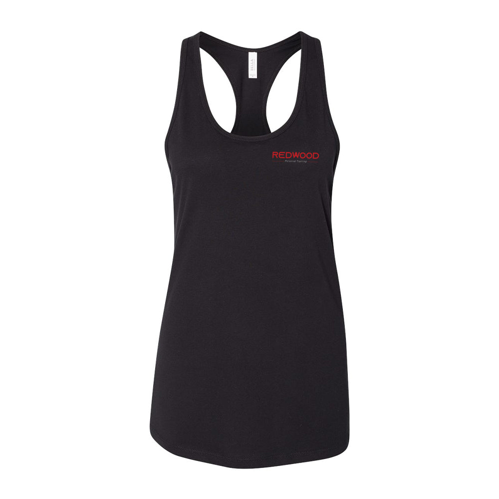 Women's Jersey Racerback Tank - Black - Redwood