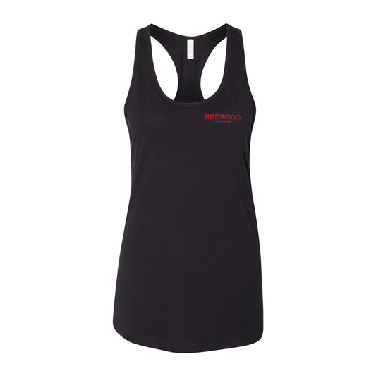 Women's Jersey Racerback Tank - Black - Redwood