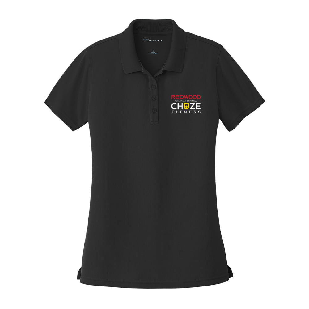 Women's Micro-Mesh Polo - Black - Redwood Chuze