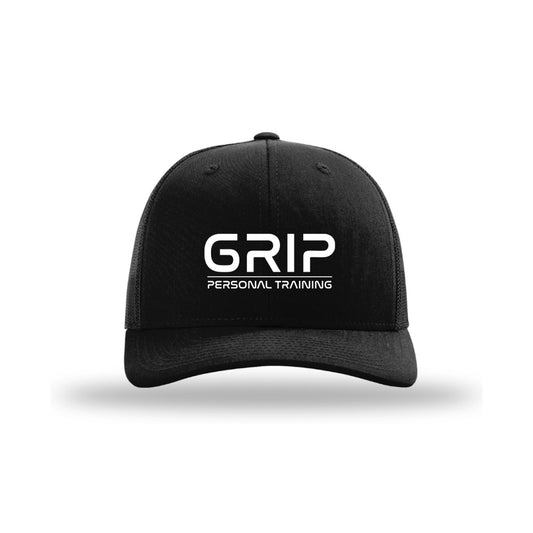 Trucker Snapback Hat - Black - Grip