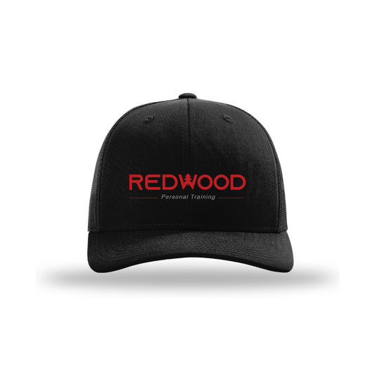 Trucker Snapback Hat - Black - Redwood