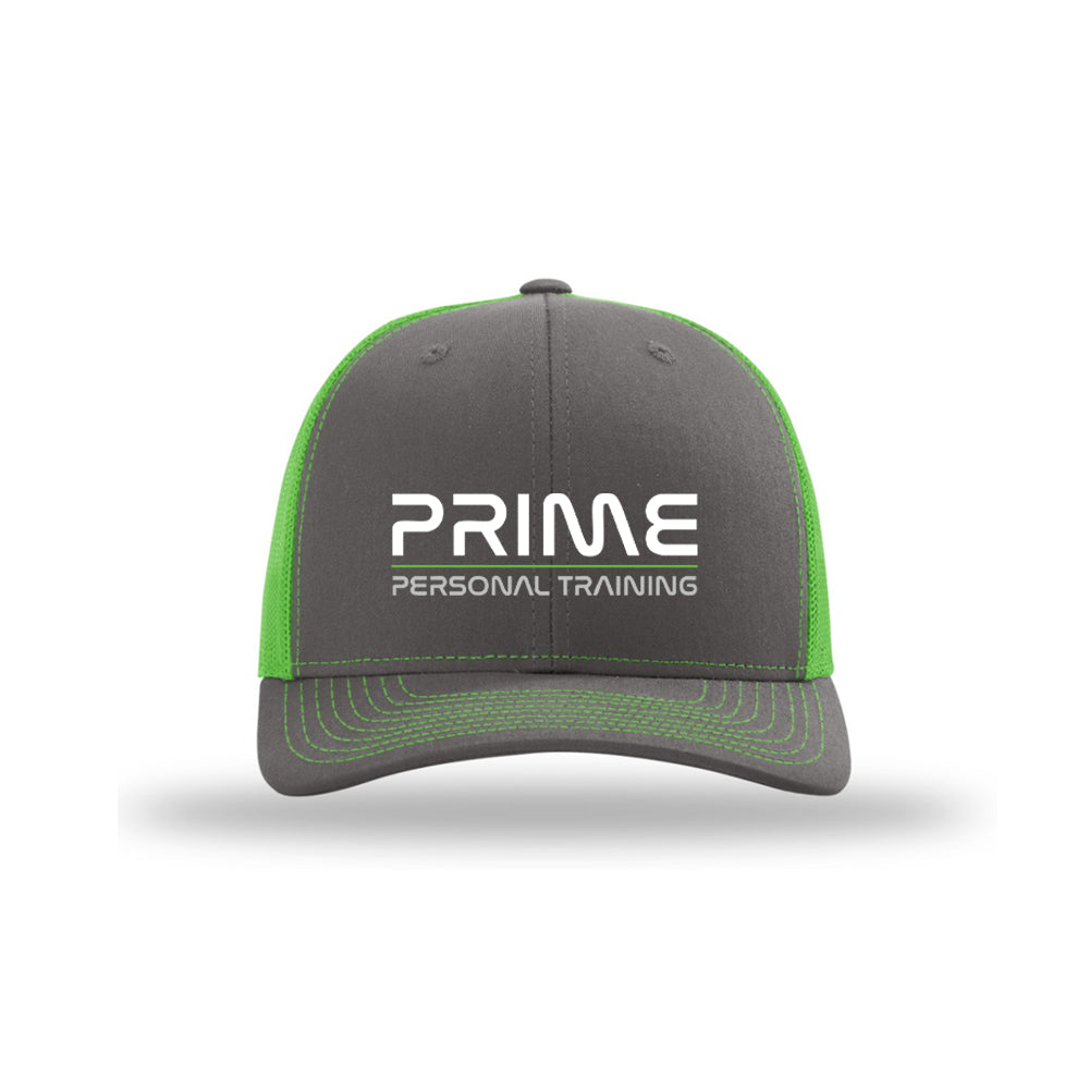 Trucker Snapback Hat - Charcoal/Neon Green - Prime