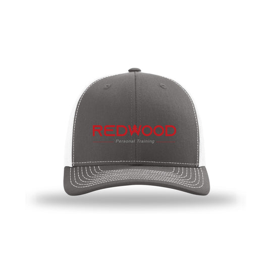 Trucker Snapback Hat -Charcoal/White - Redwood