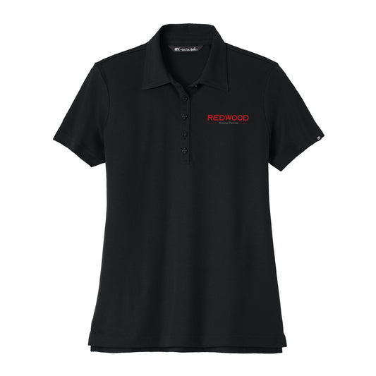 TravisMathew Women's Oceanside Polo - Black - Redwood